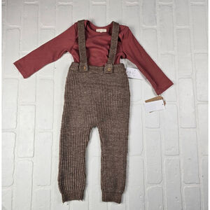 Grayson Collective Knit Overall Two Piece Set 18Months